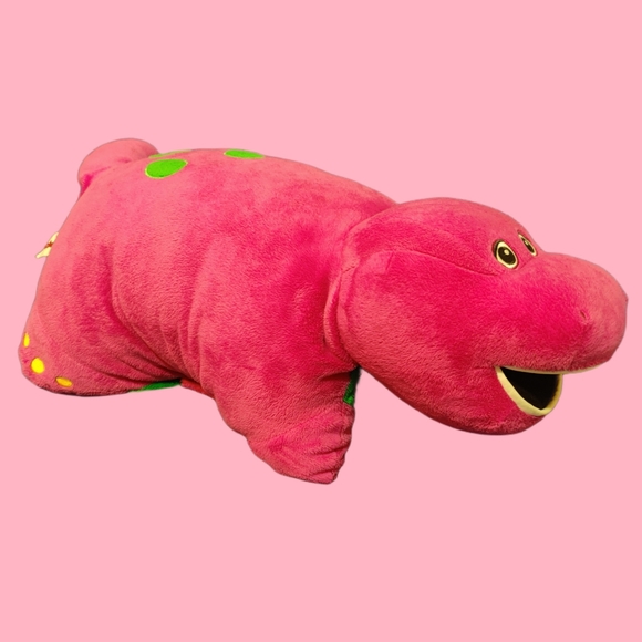 PILLOW PETS 2011 Barney The Dinosaur Plushie - Picture 1 of 6